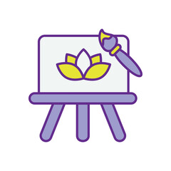 Art Therapy Icon vector stock illustration