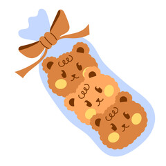 bear cookies illustration