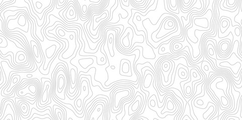 Topography seamless lines pattern design. Black and white geometric curve wave lines. Geographic mountain relief. Seamless ornament design.	