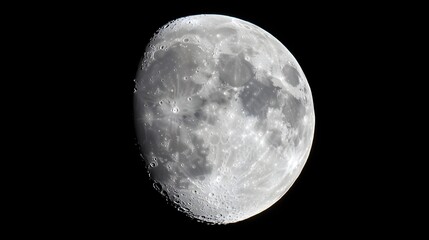 Obraz premium Glistening full moon against a dark sky