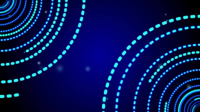 abstruct dotted circle  line blue background 