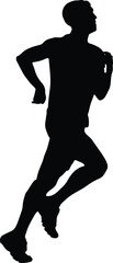 silhouette of a man running