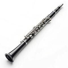 Shiny oboe on white background