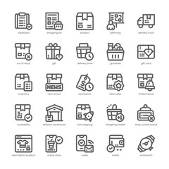 Wishlist Manager Icon pack for your website, mobile, presentation, and logo design. Wishlist Manager Icon outline design. Vector graphics illustration and editable stroke.