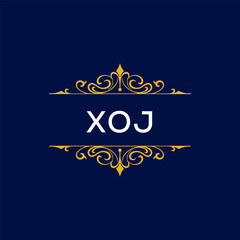 XOJ Letter Initial Logo Design Template Vector Illustration