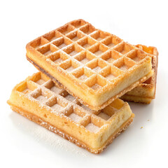 waffles isolated on white background