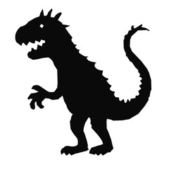 Black monster abstract silhouette