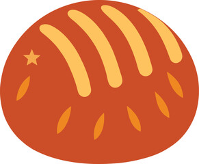 Sourdough cake in USA vector illustration