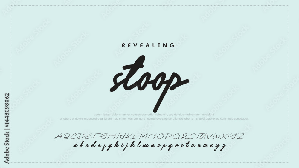 Poster hand drawn vector alphabet. modern monoline signature script font. elegant signature font. best alph