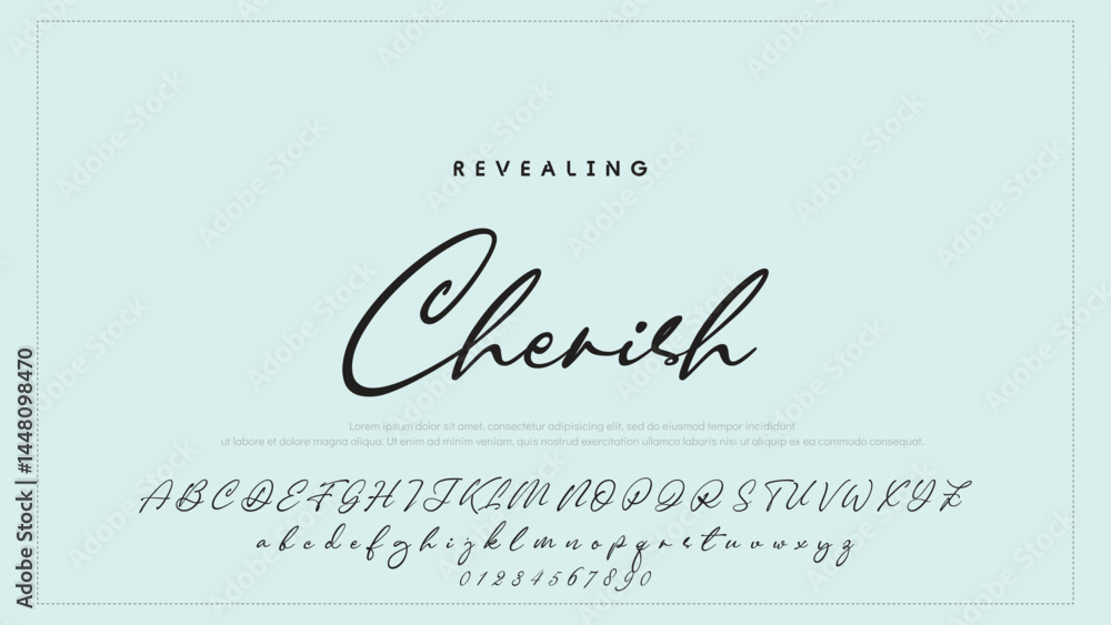 Poster hand drawn vector alphabet. modern monoline signature script font. elegant signature font. best alph