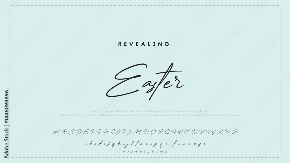 Poster hand drawn vector alphabet. modern monoline signature script font. elegant signature font. best alph