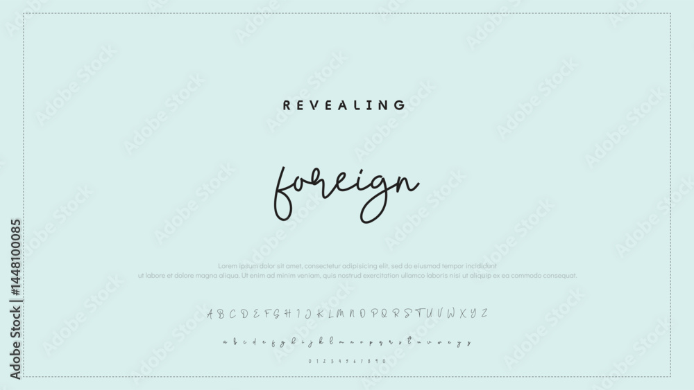 Poster hand drawn vector alphabet. modern monoline signature script font. elegant signature font. best alph