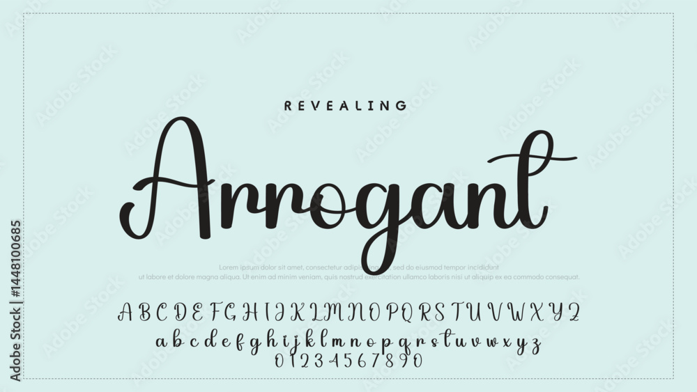 Poster hand drawn vector alphabet. modern monoline signature script font. elegant signature font. best alph