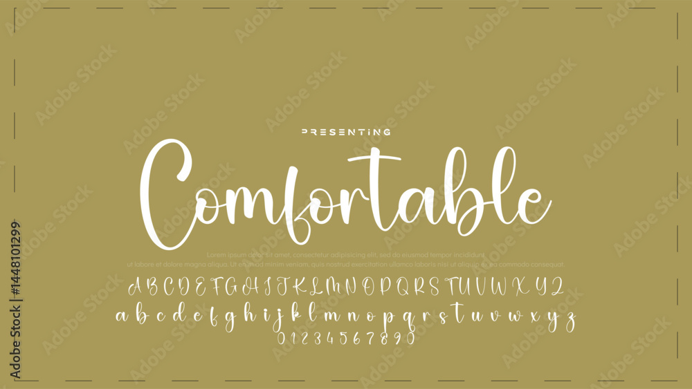 Poster hand drawn vector alphabet. modern monoline signature script font. elegant signature font. best alph