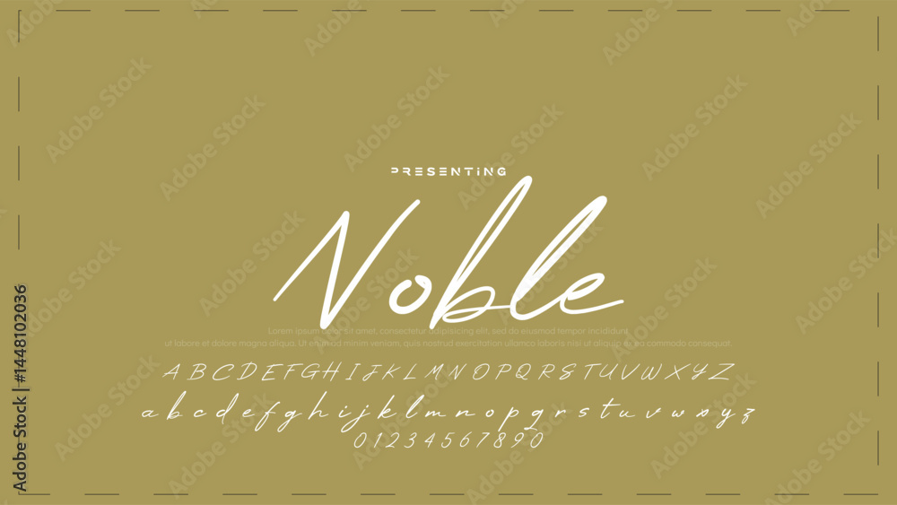 Poster hand drawn vector alphabet. modern monoline signature script font. elegant signature font. best alph