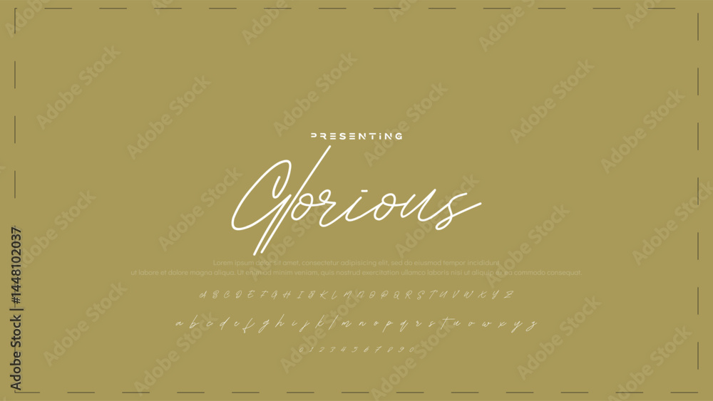 Poster hand drawn vector alphabet. modern monoline signature script font. elegant signature font. best alph