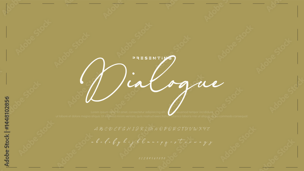 Poster hand drawn vector alphabet. modern monoline signature script font. elegant signature font. best alph
