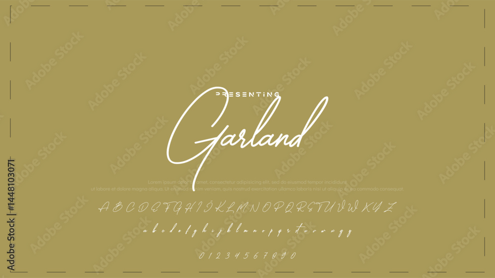 Poster hand drawn vector alphabet. modern monoline signature script font. elegant signature font. best alph