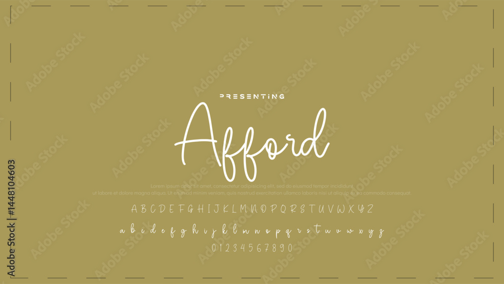 Poster hand drawn vector alphabet. modern monoline signature script font. elegant signature font. best alph