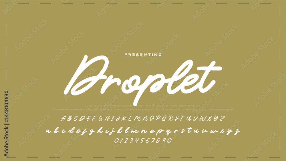 Poster hand drawn vector alphabet. modern monoline signature script font. elegant signature font. best alph
