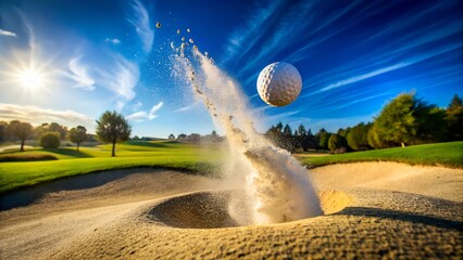 Golf Ball Exploding from Sand Trap