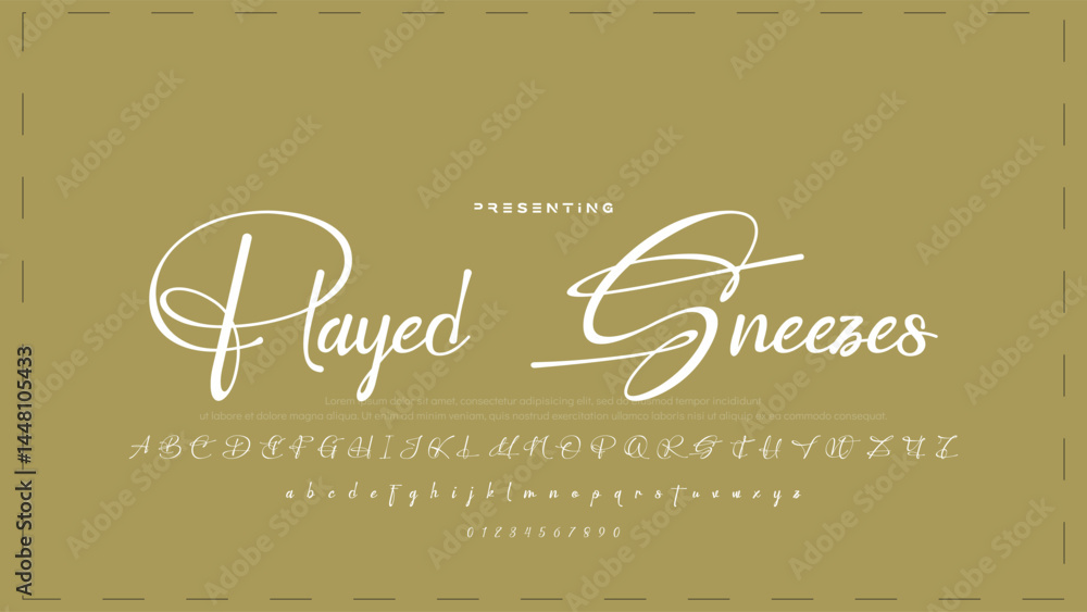 Poster photography signature logo with font calligraphy logotype script font type font lettering handwritte