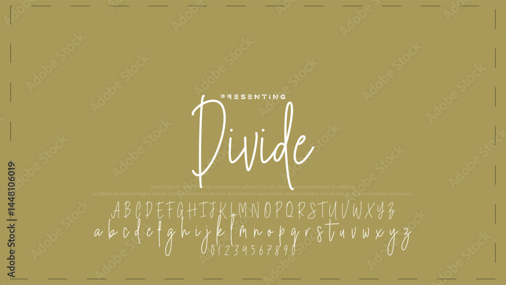 Poster hand drawn vector alphabet. modern monoline signature script font. elegant signature font. best alph