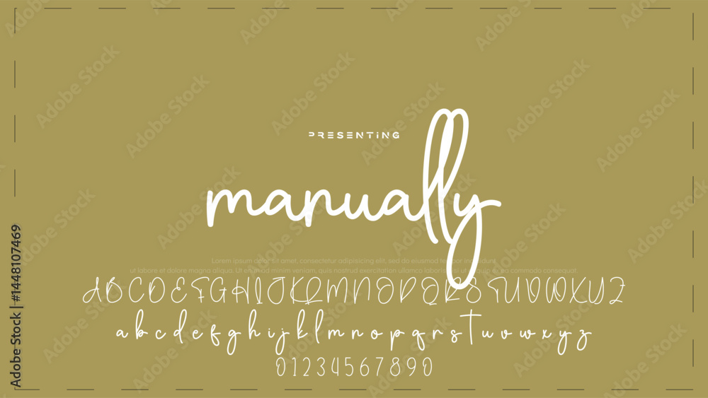 Poster hand drawn vector alphabet. modern monoline signature script font. elegant signature font. best alph