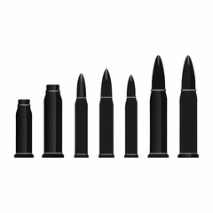 bullets on white background