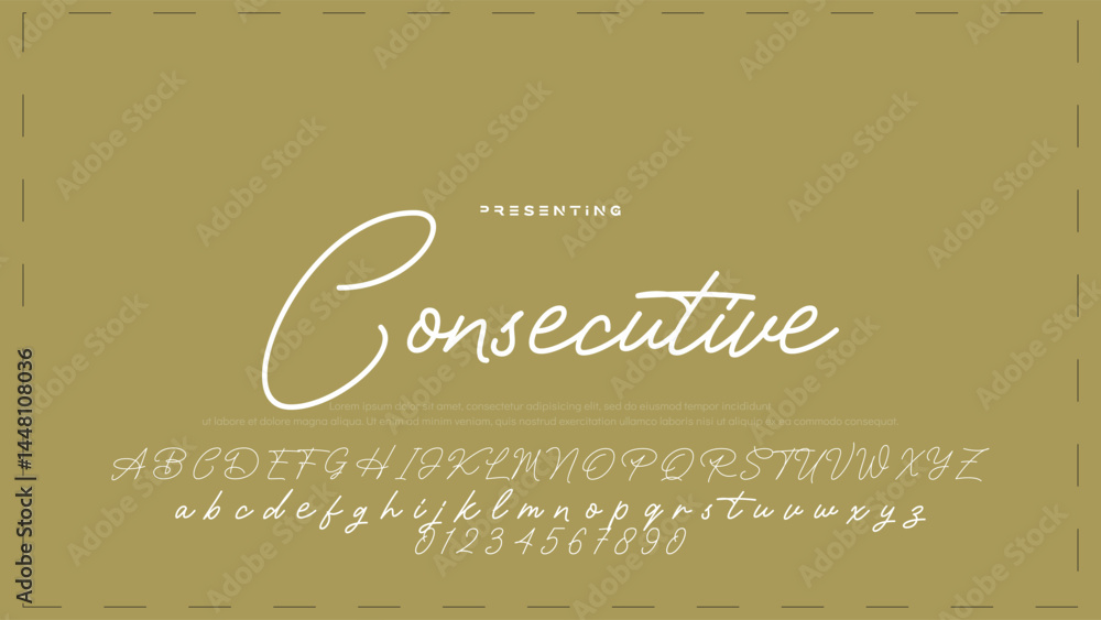 Poster hand drawn vector alphabet. modern monoline signature script font. elegant signature font. best alph