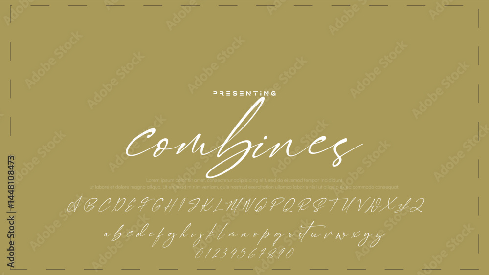 Poster hand drawn vector alphabet. modern monoline signature script font. elegant signature font. best alph