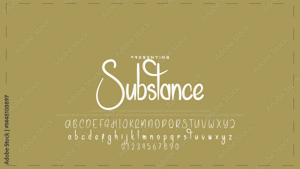 Poster hand drawn vector alphabet. modern monoline signature script font. elegant signature font. best alph