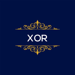 XOR Letter Initial Logo Design Template Vector Illustration