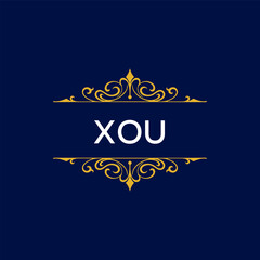 XOU Letter Initial Logo Design Template Vector Illustration