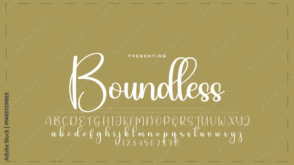 Poster hand drawn vector alphabet. modern monoline signature script font. elegant signature font. best alph