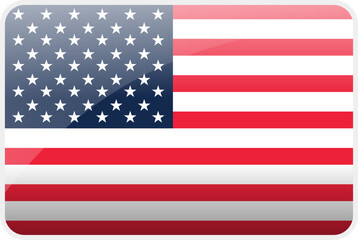 Fototapeta premium Flag Icon of United States of America Country,National Vector Flag Iconic Symbol and Colors of United States of America flag