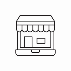 Retail store shop building icon vector sign