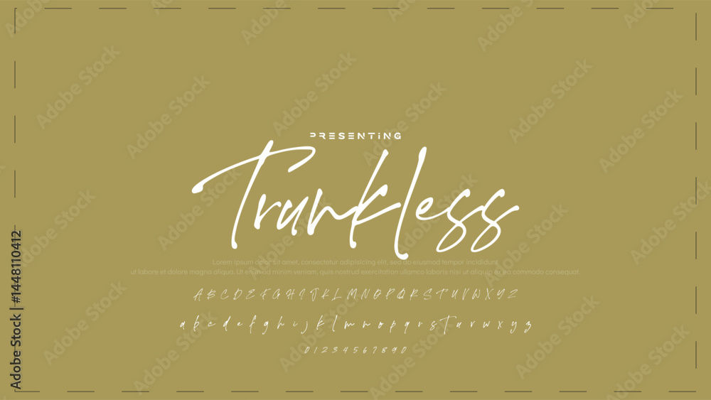 Poster hand drawn vector alphabet. modern monoline signature script font. elegant signature font. best alph