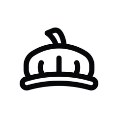 Fototapeta premium beret line icon. Clean and minimalist vector icon for websites, mobile apps, presentations, and logos. Fully scalable and customizable for any project.
