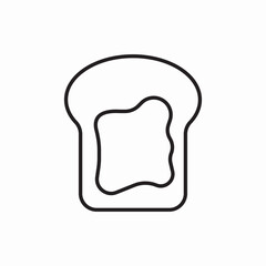 Bread toast breakfast food icon vector sign