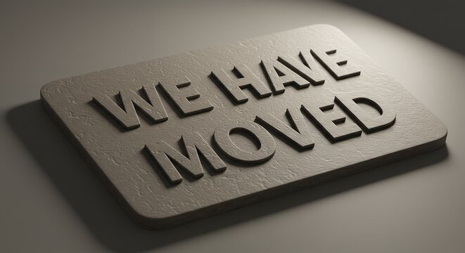Moved Sign on Surface