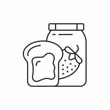 recommend clip art: strawberry jam icon vector sign
