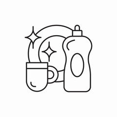 washing supplies household service icon vector sign