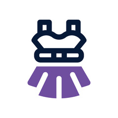 dress duotone icon. Sleek and modern vector icon for websites, mobile apps, marketing materials, and corporate design. Fully scalable and ready to use.