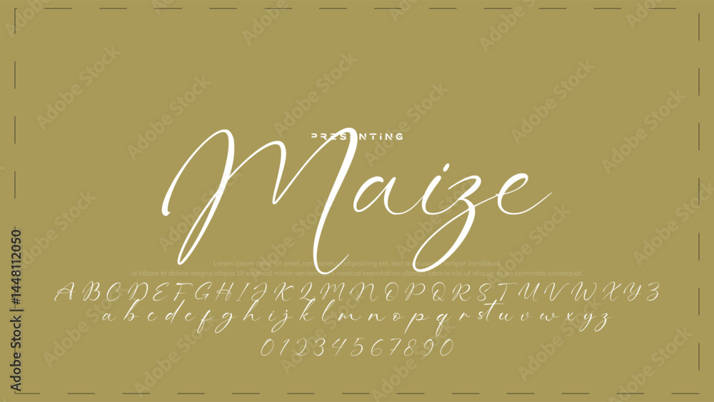 Poster hand drawn vector alphabet. modern monoline signature script font. elegant signature font. best alph