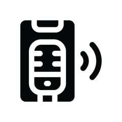 smartphone glyph icon. Strong and solid vector icon for websites, mobile interfaces, presentations, and visual branding. High quality and easy to edit.