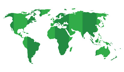 Obraz premium World map with football field pattern on white background, World Cup competition concept. 