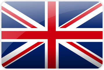Flag Icon of United Kingdom Country,National Vector Flag Iconic Symbol and Colors of United Kingdom flag