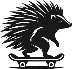 Vector hedgehog animal silhouette