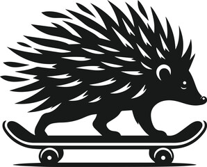 Vector hedgehog animal silhouette